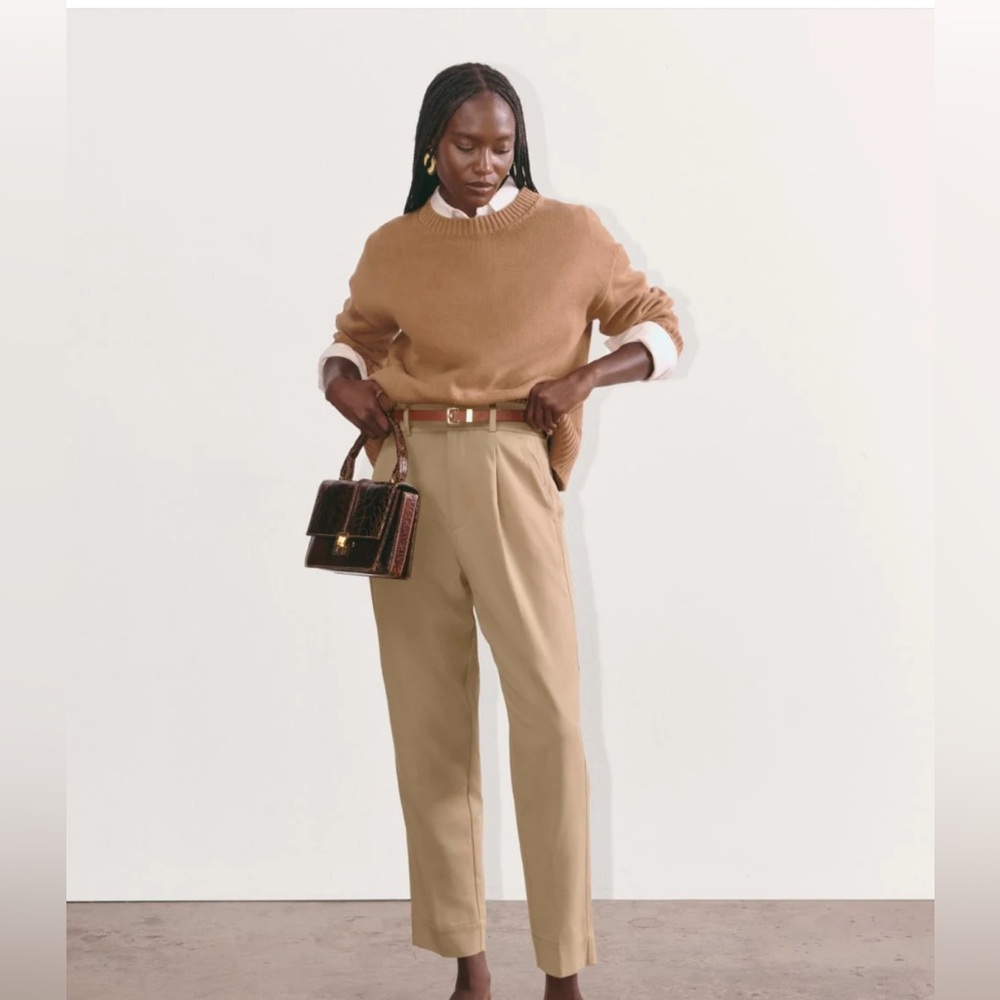 Everlane Draper tailored pant ash brown pants size 8